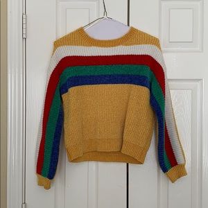 Yellow Retro Knit Sweater